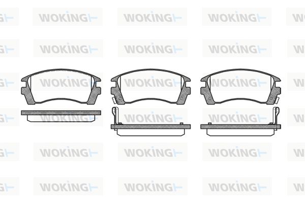 WOKING Комплект тормозных колодок, дисковый тормоз P2633.02