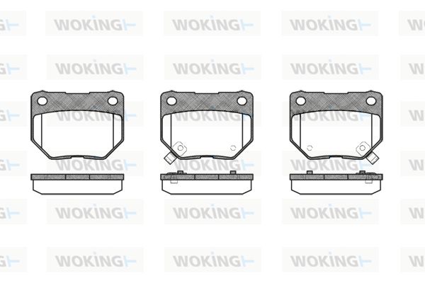 WOKING Комплект тормозных колодок, дисковый тормоз P2653.02