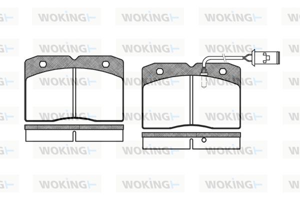 WOKING Piduriklotsi komplekt,ketaspidur P3113.22