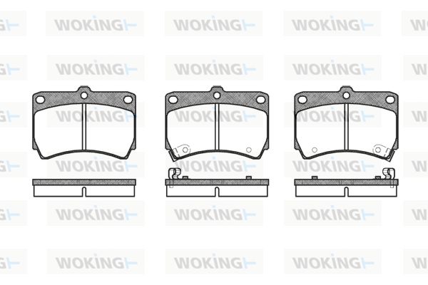 WOKING Piduriklotsi komplekt,ketaspidur P3123.12