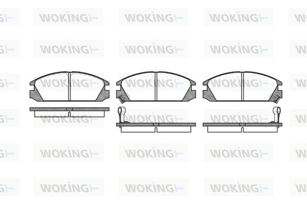 WOKING Piduriklotsi komplekt,ketaspidur P3283.02