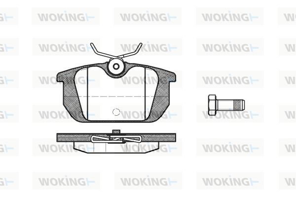 WOKING Piduriklotsi komplekt,ketaspidur P3313.10