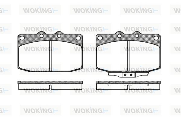 WOKING Комплект тормозных колодок, дисковый тормоз P3353.02