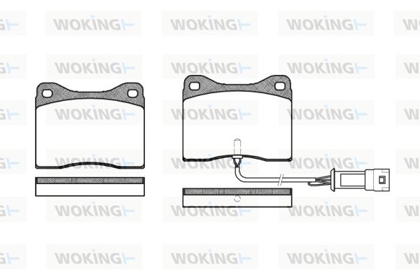 WOKING Комплект тормозных колодок, дисковый тормоз P3493.02