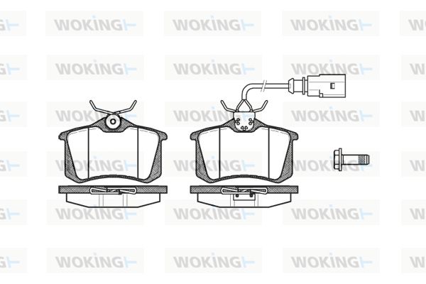 WOKING Комплект тормозных колодок, дисковый тормоз P3633.02