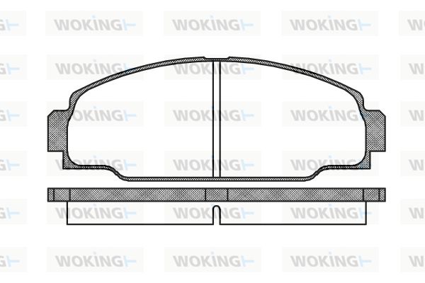 WOKING Комплект тормозных колодок, дисковый тормоз P3743.00