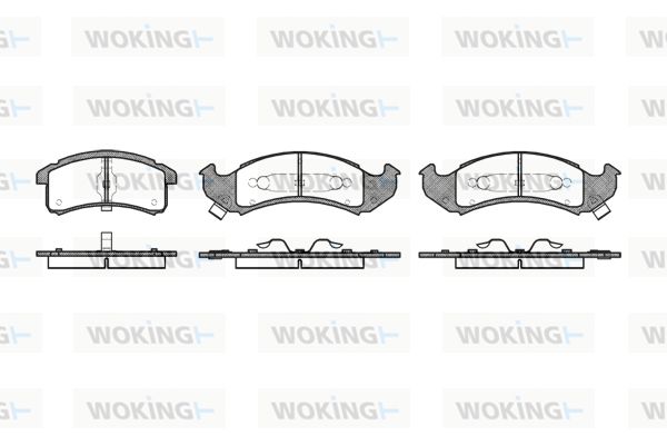 WOKING Комплект тормозных колодок, дисковый тормоз P4693.00