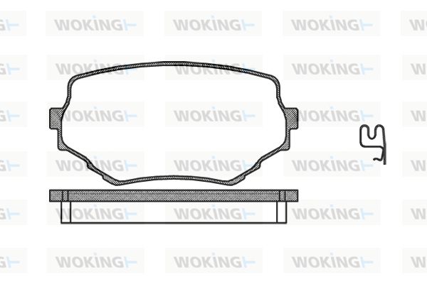 WOKING Комплект тормозных колодок, дисковый тормоз P4943.02