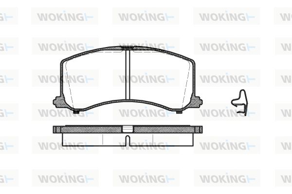 WOKING Комплект тормозных колодок, дисковый тормоз P4953.02