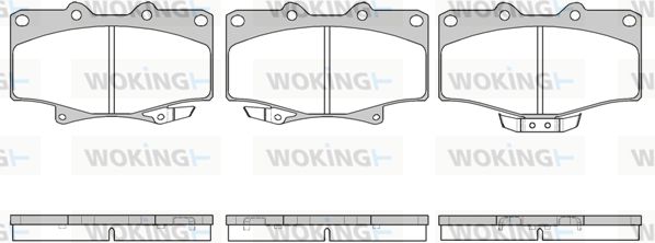 WOKING Piduriklotsi komplekt,ketaspidur P5293.14