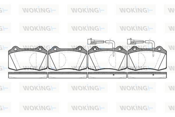 WOKING Комплект тормозных колодок, дисковый тормоз P5343.02