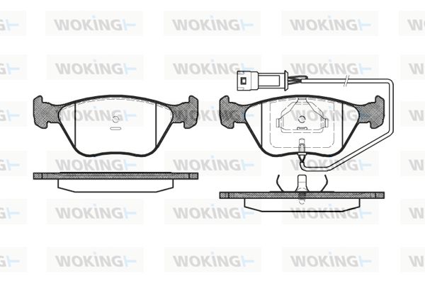 WOKING Комплект тормозных колодок, дисковый тормоз P5373.02