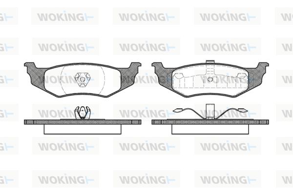 WOKING Piduriklotsi komplekt,ketaspidur P5823.00