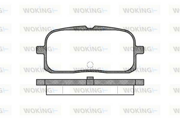 WOKING Комплект тормозных колодок, дисковый тормоз P6153.00