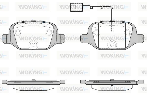 WOKING Комплект тормозных колодок, дисковый тормоз P6273.12