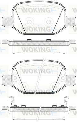 WOKING Комплект тормозных колодок, дисковый тормоз P6273.52