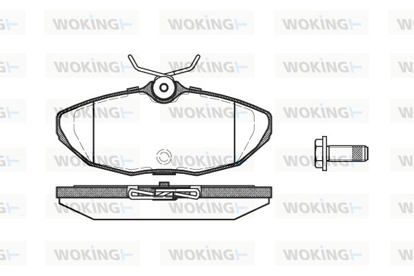 WOKING Комплект тормозных колодок, дисковый тормоз P6323.00