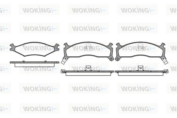 WOKING Комплект тормозных колодок, дисковый тормоз P7003.02