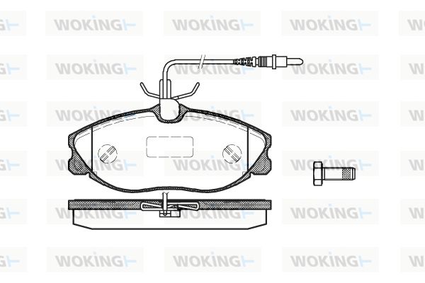 WOKING Piduriklotsi komplekt,ketaspidur P7043.04