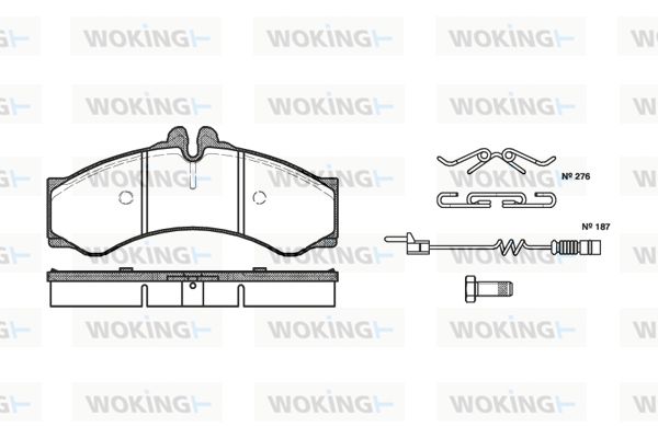 WOKING Piduriklotsi komplekt,ketaspidur P7143.02