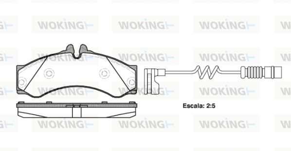 WOKING Piduriklotsi komplekt,ketaspidur P7143.12