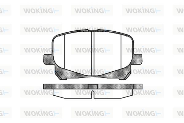 WOKING Комплект тормозных колодок, дисковый тормоз P7213.10