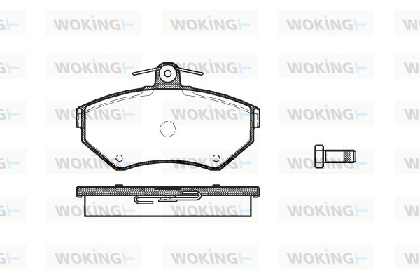 WOKING Комплект тормозных колодок, дисковый тормоз P7313.10