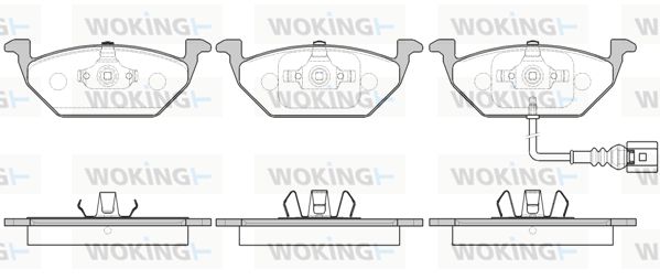 WOKING Комплект тормозных колодок, дисковый тормоз P7333.41