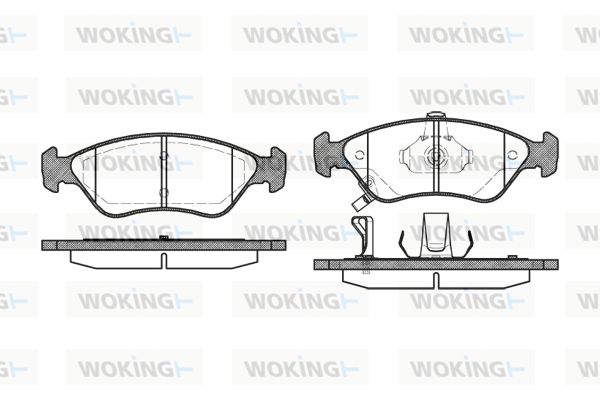 WOKING Piduriklotsi komplekt,ketaspidur P7483.02