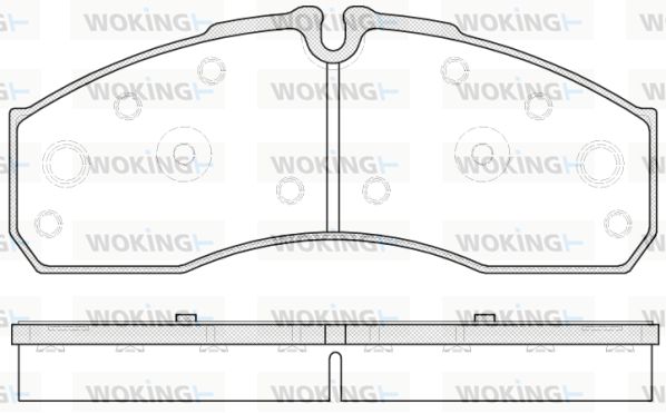 WOKING Комплект тормозных колодок, дисковый тормоз P7513.30