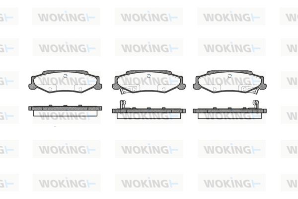 WOKING Комплект тормозных колодок, дисковый тормоз P7683.02