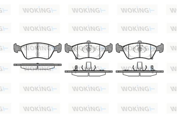 WOKING Комплект тормозных колодок, дисковый тормоз P7763.02