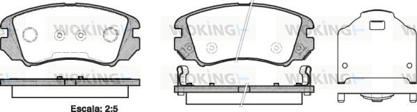 WOKING Piduriklotsi komplekt,ketaspidur P8533.22