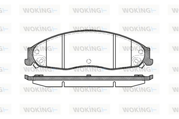 WOKING Комплект тормозных колодок, дисковый тормоз P8553.08