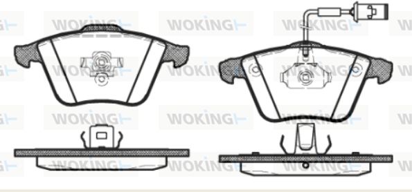 WOKING Piduriklotsi komplekt,ketaspidur P8643.52