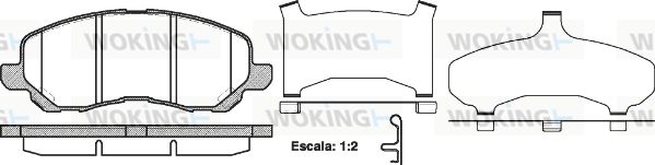 WOKING Piduriklotsi komplekt,ketaspidur P9043.31