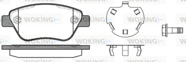 WOKING Комплект тормозных колодок, дисковый тормоз P9583.30