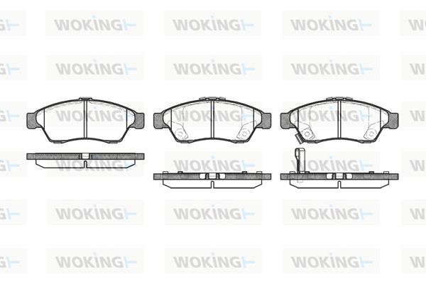 WOKING Комплект тормозных колодок, дисковый тормоз P9753.01