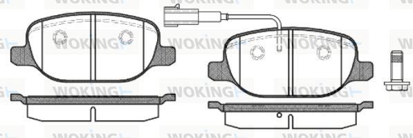 WOKING Комплект тормозных колодок, дисковый тормоз P9783.02