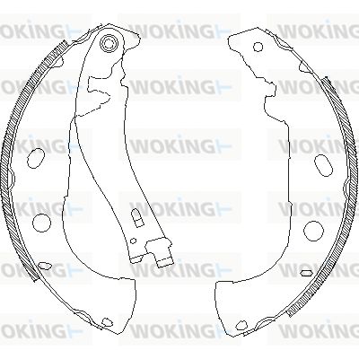 WOKING Комплект тормозных колодок Z4072.00