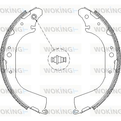 WOKING Комплект тормозных колодок Z4172.01