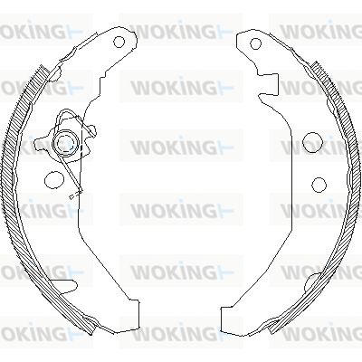 WOKING Комплект тормозных колодок Z4185.00