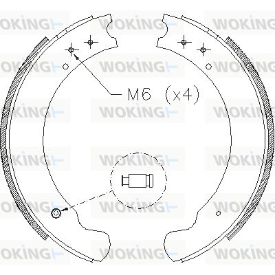 WOKING Комплект тормозных колодок Z4284.00