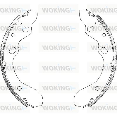 WOKING Комплект тормозных колодок Z4643.00