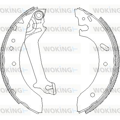 WOKING Комплект тормозных колодок Z4670.01