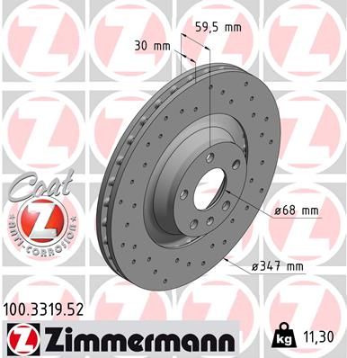 ZIMMERMANN Тормозной диск 100.3319.52