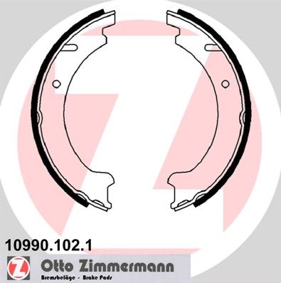 ZIMMERMANN Комплект тормозных колодок, стояночная тормозная с 10990.102.1