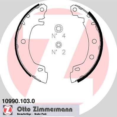 ZIMMERMANN Комплект тормозных колодок 10990.103.0