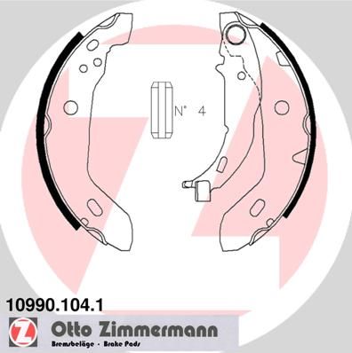 ZIMMERMANN Комплект тормозных колодок 10990.104.1