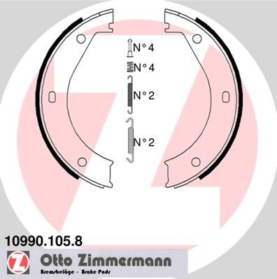 ZIMMERMANN Комплект тормозных колодок, стояночная тормозная с 10990.105.8